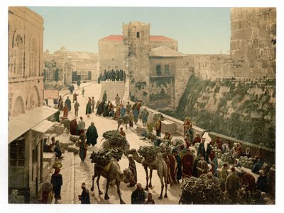 Inside the Jaffa Gate, Jerusalem by American Photographer